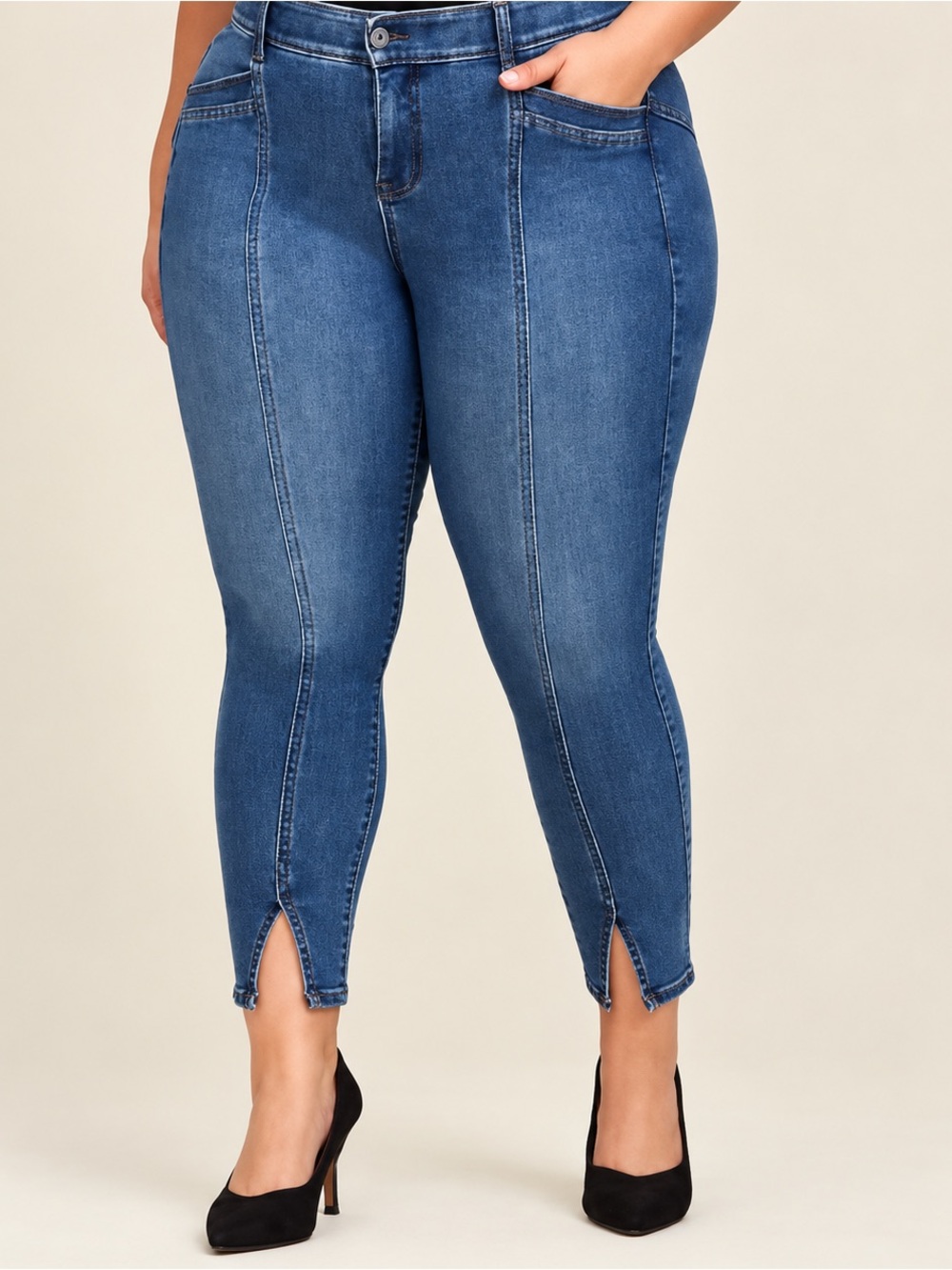 Torrid Supersoft Bombshell Skinny Split Ankle Jeans
